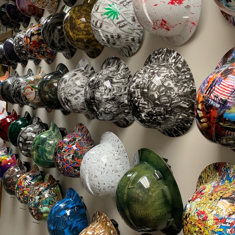Custom HYDROGRAPHIC dipped hard hats